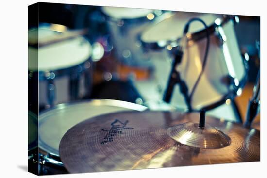 Close Up of Drum Kit with Cymbal and Tom Toms-Will Wilkinson-Premier Image Canvas