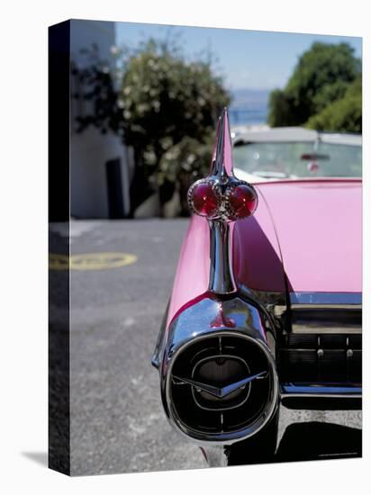 Close-Up of Fin and Lights on a Pink Cadillac Car-Mark Chivers-Premier Image Canvas