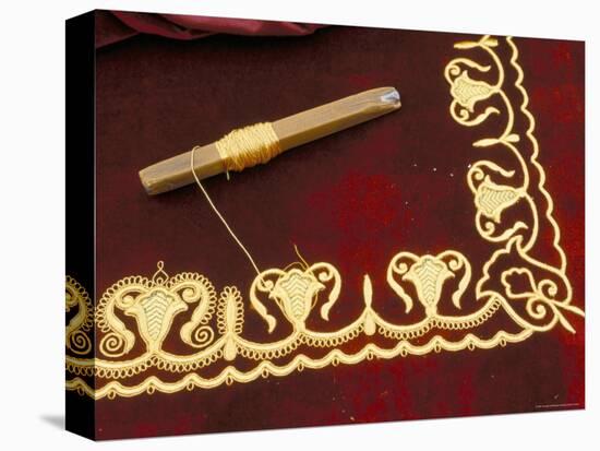 Close-Up of Gold Work Embroidery, Bokhara, Uzbekistan, Central Asia-Occidor Ltd-Premier Image Canvas