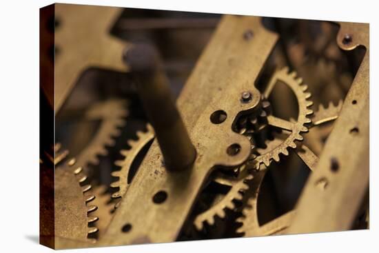 Close-Up of Internal Moving Parts of an Old Watch with Brass Wheels of an Antique-Bill Bachmann-Premier Image Canvas