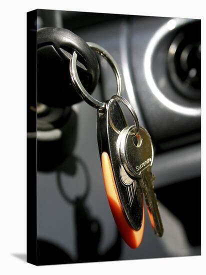 Close-up of Key in a Car Ignition-null-Premier Image Canvas