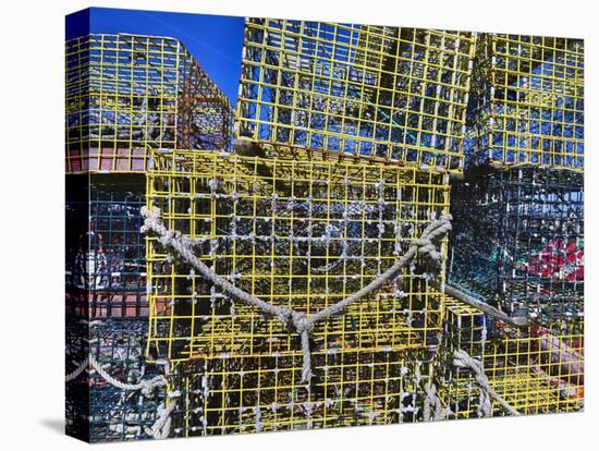 Close-up of lobster traps, Badger's Island, Piscataqua River, Kittery, Maine, USA-Panoramic Images-Premier Image Canvas