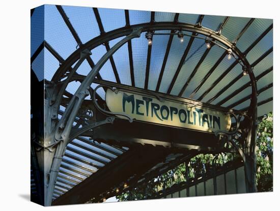 Close-up of Metropolitain (Metro) Station Entrance, Art Nouveau Style, Paris, France, Europe-Gavin Hellier-Premier Image Canvas