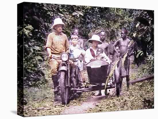 Close-Up Of Missionaries And Friends In Cameroun, Africa-1920s Magic Lantern Slide-Sunny Brook-Stretched Canvas