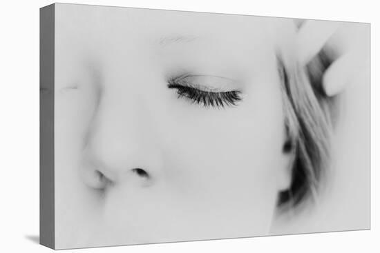 Close-Up of One Side of Young Woman's Face with Focus on the Eyelashes of Her Closed Eye-Henriette Lund Mackey-Premier Image Canvas