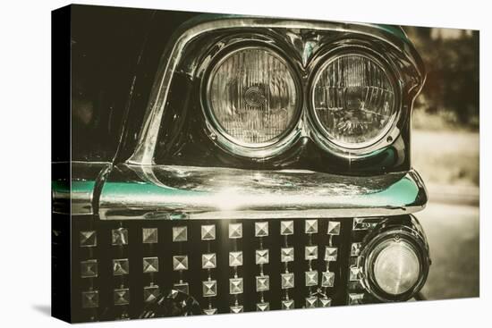 Close-Up of Retro Car Facia with Chrome Grille-NejroN Photo-Premier Image Canvas