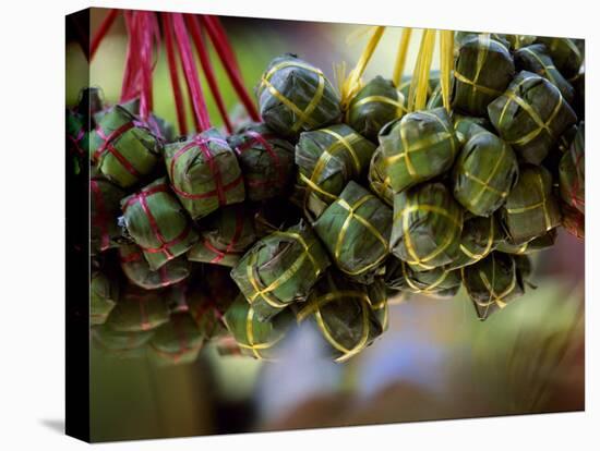 Close Up of Rice Balls Wrapped in Vine Leaves, Vietnam-Paul Harris-Premier Image Canvas