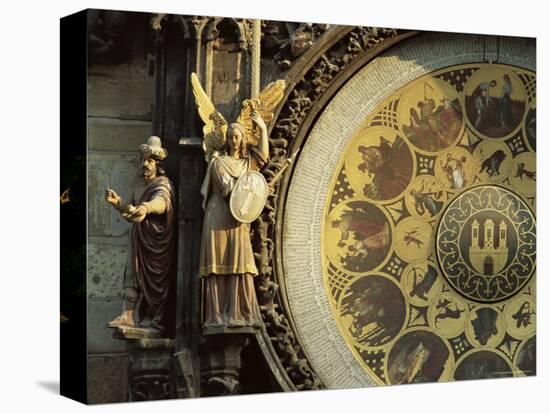 Close-Up of the Astronomical Clock, Town Hall, Old Town Square, Prague, Czech Republic-Upperhall-Premier Image Canvas