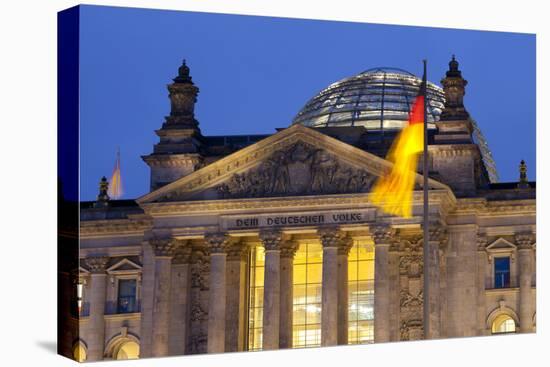 Close-Up of the Reichstag at Night, Berlin, Germany, Europe-Miles Ertman-Premier Image Canvas