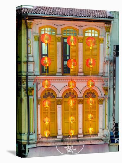 Close Up of the Shutters and Lanterns, Temple Street, Chinatown, Singapore-Gavin Hellier-Premier Image Canvas