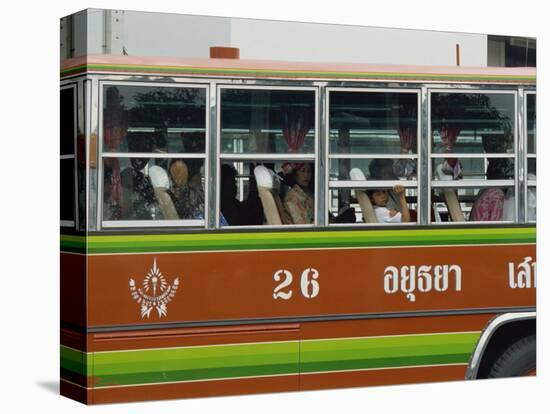 Close-Up of the Side of a Local Bus in Ayutthaya, Thailand, Southeast Asia-Charcrit Boonsom-Premier Image Canvas