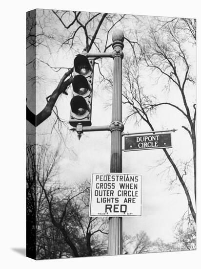 Close-Up of Traffic Sign at Dupont Circle-Myron Davis-Premier Image Canvas