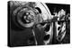 Close Up View of Steam Locomotive Wheels-George Oze-Premier Image Canvas