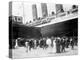 Closeup of Lusitania at the Dock NYC Photo - New York, NY-Lantern Press-Stretched Canvas