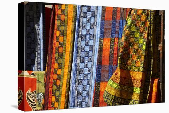 Cloth stall, African curio market, Greenmarket Square (1696), Cape Town, South Africa.-David Wall-Premier Image Canvas