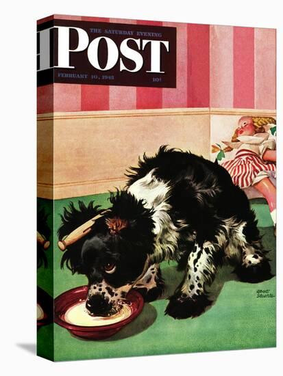 "Clothespinned Butch," Saturday Evening Post Cover, February 10, 1945-Albert Staehle-Premier Image Canvas