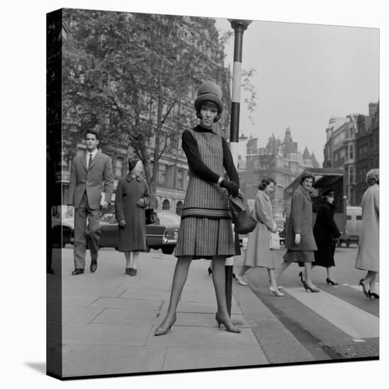 Clothing Designer Mary Quant near her Fashion Shop Bazaar, Brompton Road, Knightsbridge,London, SW1-Cyril Maitland-Premier Image Canvas