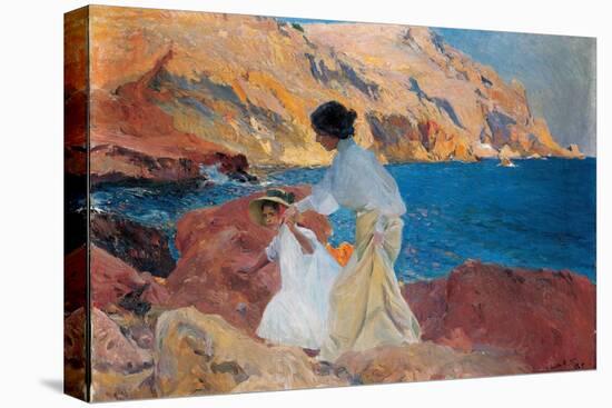 Clotilde and Elena on the Rocks, Javea, 1905-Joaquín Sorolla y Bastida-Premier Image Canvas