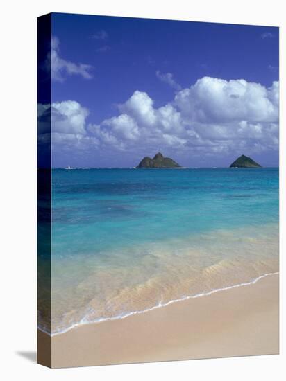 Cloud Filled Sky Over Blue Sea, Lanikai, Oahu, HI-Mitch Diamond-Premier Image Canvas