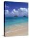 Cloud Filled Sky Over Blue Sea, Lanikai, Oahu, HI-Mitch Diamond-Premier Image Canvas