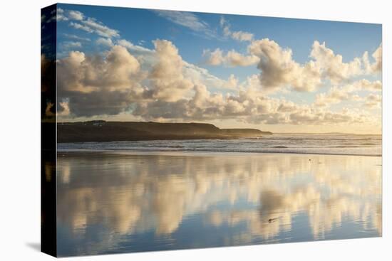 Cloud Reflections at Constantine Bay at Sunset, Cornwall, England, United Kingdom, Europe-Matthew-Premier Image Canvas