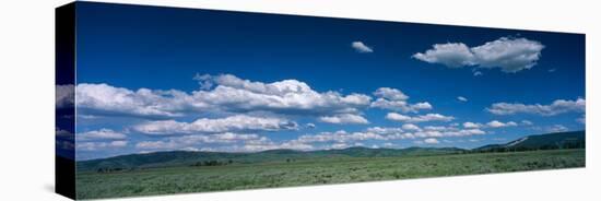 Clouds and Meadow, Wyoming, USA-null-Premier Image Canvas