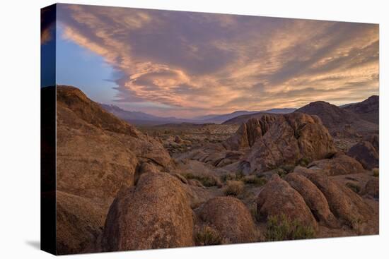 Clouds at Dawn over the Rock Formations, Alabama Hills, Inyo National Forest-James Hager-Premier Image Canvas