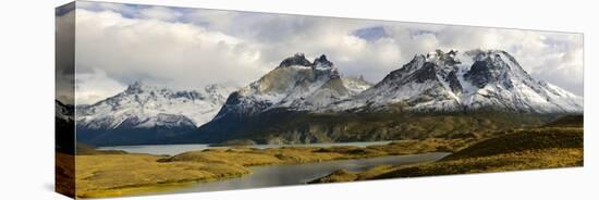 Clouds over Snowcapped Mountain, Grand Paine, Mt Almirante Nieto-null-Stretched Canvas