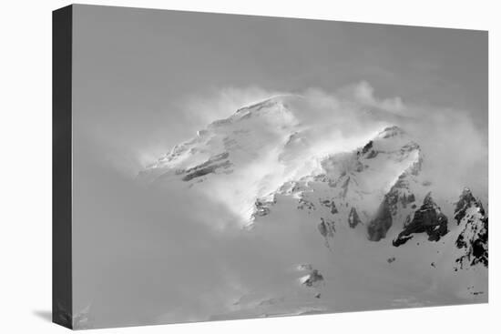 Clouds Wrapped Summit of Mount Rainier, Mt Rainier National Park, Washington, USA-Paul Souders-Premier Image Canvas