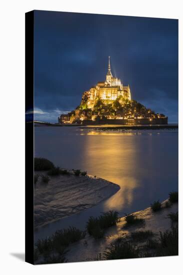 Cloudy sky at dusk, Mont-St-Michel, UNESCO World Heritage Site, Normandy, France, Europe-Francesco Vaninetti-Premier Image Canvas