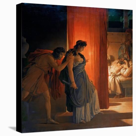 Clytemnestra Hesitates before Killing the Sleeping Agamemnon-Pierre Narcisse Guérin-Premier Image Canvas