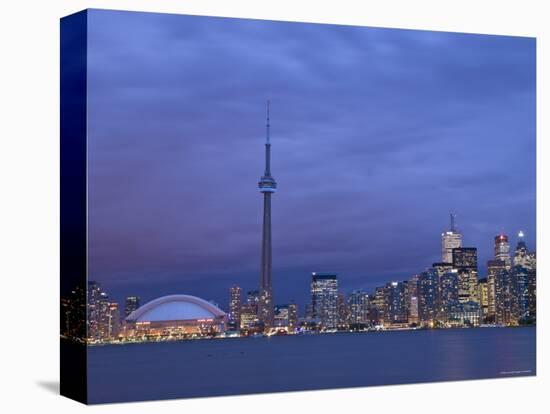 CN Tower and Toronto Skyline at Dusk, Toronto, Ontario, Canada-Michele Falzone-Premier Image Canvas