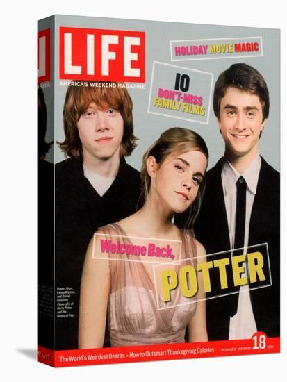 Co-stars of Harry Potter films Rupert Grint, Emma Watson and Daniel Radcliffe, November 18, 2005-Kayt Jones-Premier Image Canvas