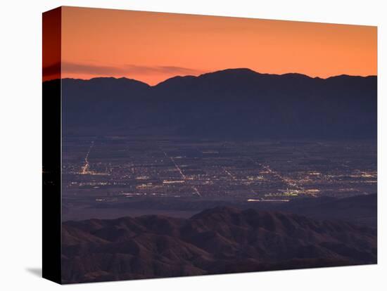Coachella Valley And Palm Springs From Key's View, Joshua Tree National Park, California, USA-null-Premier Image Canvas