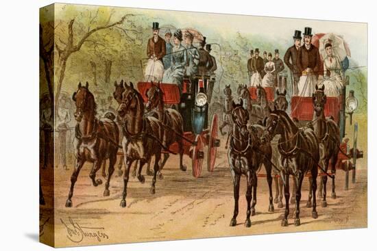 Coaches and Horse Teams of Upperclass Londoners, 1880s-null-Premier Image Canvas