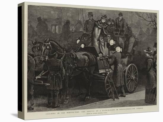 Coaching in the Winter-Time, the Arrival of a Four-In-Hand in Northumberland Avenue-Arthur Hopkins-Premier Image Canvas