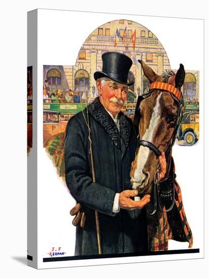 "Coachman and Horse,"November 29, 1930-J.F. Kernan-Premier Image Canvas