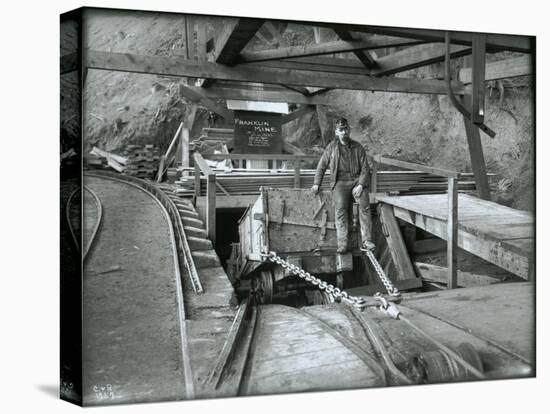 Coal Car with Operator, Franklin Mine-Asahel Curtis-Premier Image Canvas