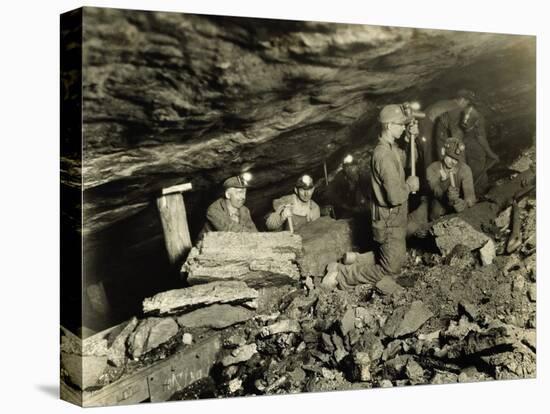 Coal Miners Working One Thousand Feet Below Surface-null-Premier Image Canvas