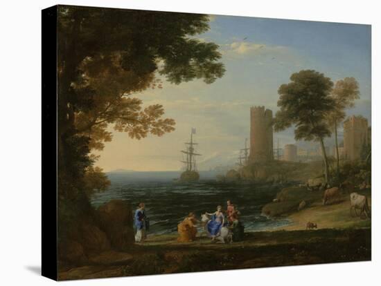 Coast View with the Abduction of Europa, c.1645-Claude Lorrain-Premier Image Canvas