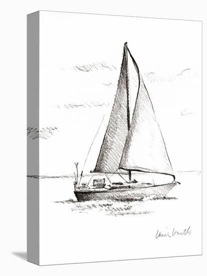 Coastal Boat Sketch I-Lanie Loreth-Stretched Canvas