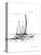 Coastal Boat Sketch II-Lanie Loreth-Stretched Canvas