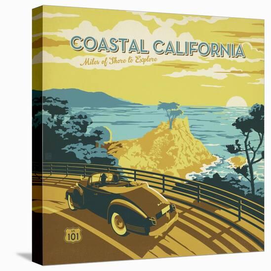 Coastal California Square-Anderson Design Group-Stretched Canvas