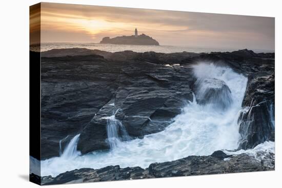 Coastal Cliffs, Godrevy Point, Nr St Ives, Cornwall, England-Paul Harris-Premier Image Canvas