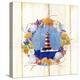 Coastal Lighthouse Wreath-Mary Escobedo-Stretched Canvas