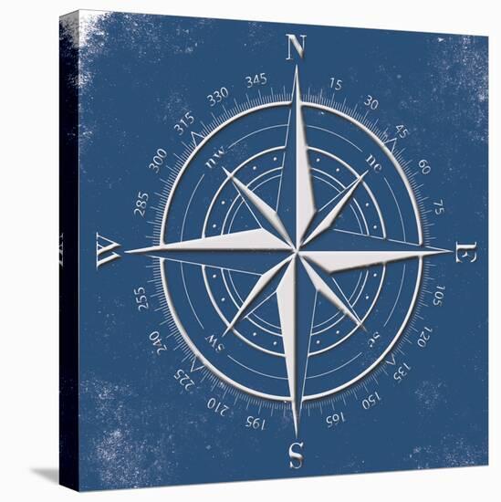 Coastal Pop Compass-Jace Grey-Stretched Canvas