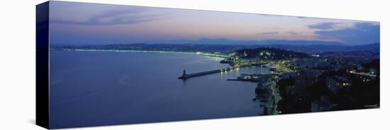 Coastline at Dusk, Nice, France-null-Premier Image Canvas