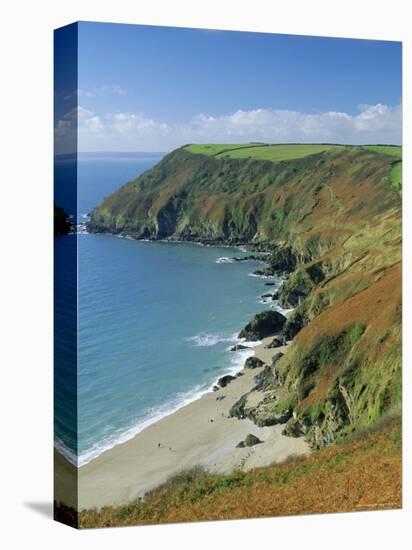 Coastline, Lantic Bay, Near Fowey, Cornwall, England, UK-John Miller-Premier Image Canvas