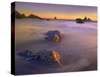'Coastline, Lone Beach, Oregon' Stretched Canvas Print ...
