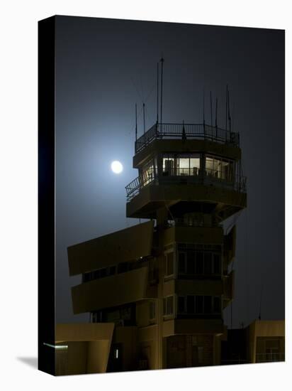 Cob Speicher Control Tower under a Full Moon-null-Premier Image Canvas